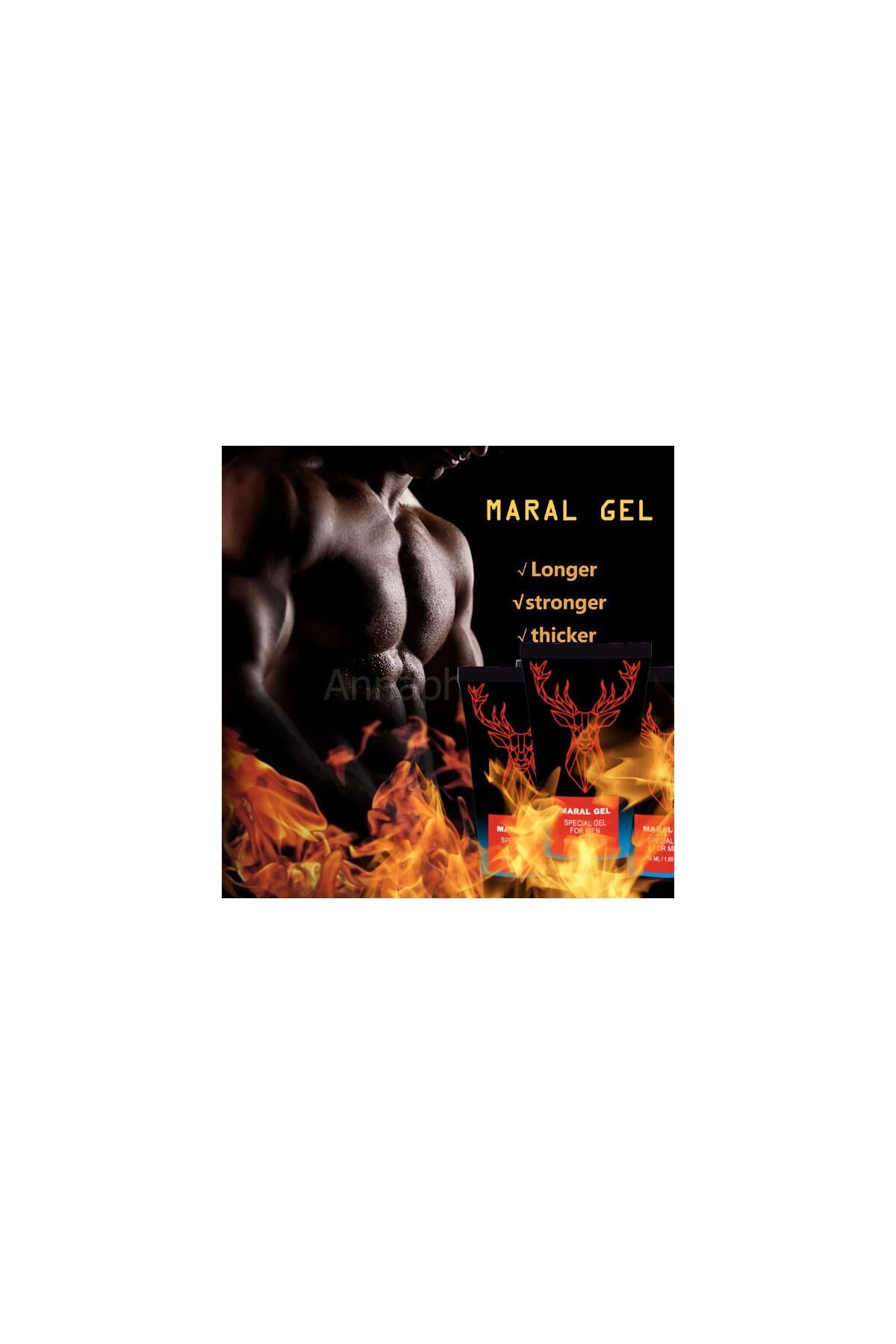 Maral Erkeklere Güç ve Geciktiricili Etkili Bakım ve Masaj Jeli 50 ml x 2 adet + Lubricant ile