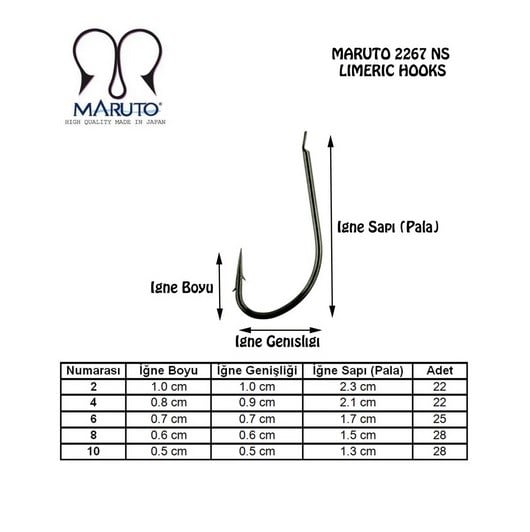 Maruto 2267 Black Nikel Olta İğnesi - NO-2