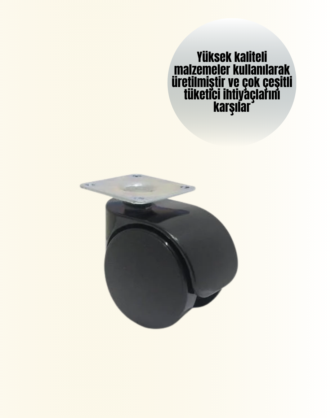 Masa ve Koltuk İçin Kilitsiz Tekerlek Seti 6 cm