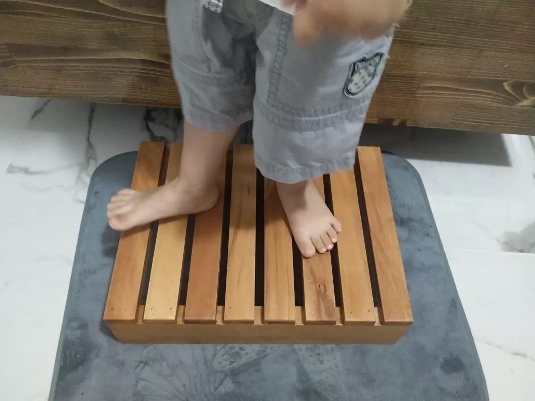Masif Ahşap Çok Amaçlı Platform | Basamak, Saksılık, Ayakkabılık, Dekoratif Stand, Mutfak ve Banyo Düzenleyici