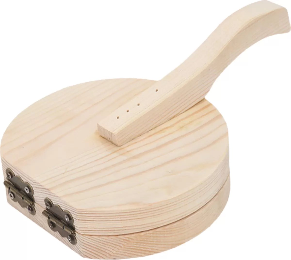 Masif Ahşap Hamur Pressi - Mutfak Hamur Bastırma Aparatı 20 Cm