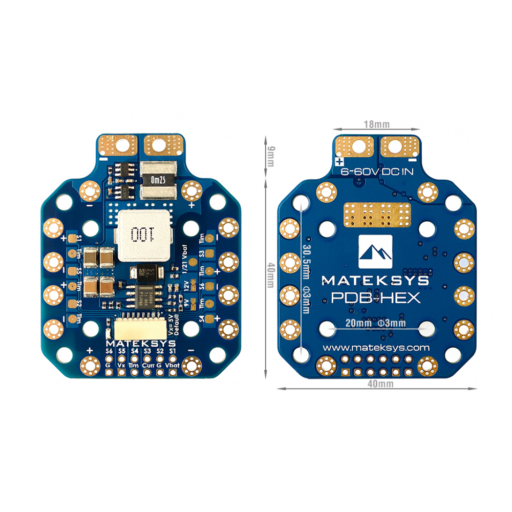 Matek PDB-HEX 2-12s 5A 5-12V W/ 264a Bec Drone Güç Dağıtım Kartı