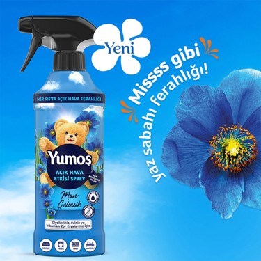 Mavi Gelincik Kokulu Giysi Spreyi 430 ml Yıkanması Zor Eşyalar İçin