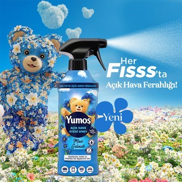 Mavi Gelincik Kokulu Giysi Spreyi 430 ml Yıkanması Zor Eşyalar İçin