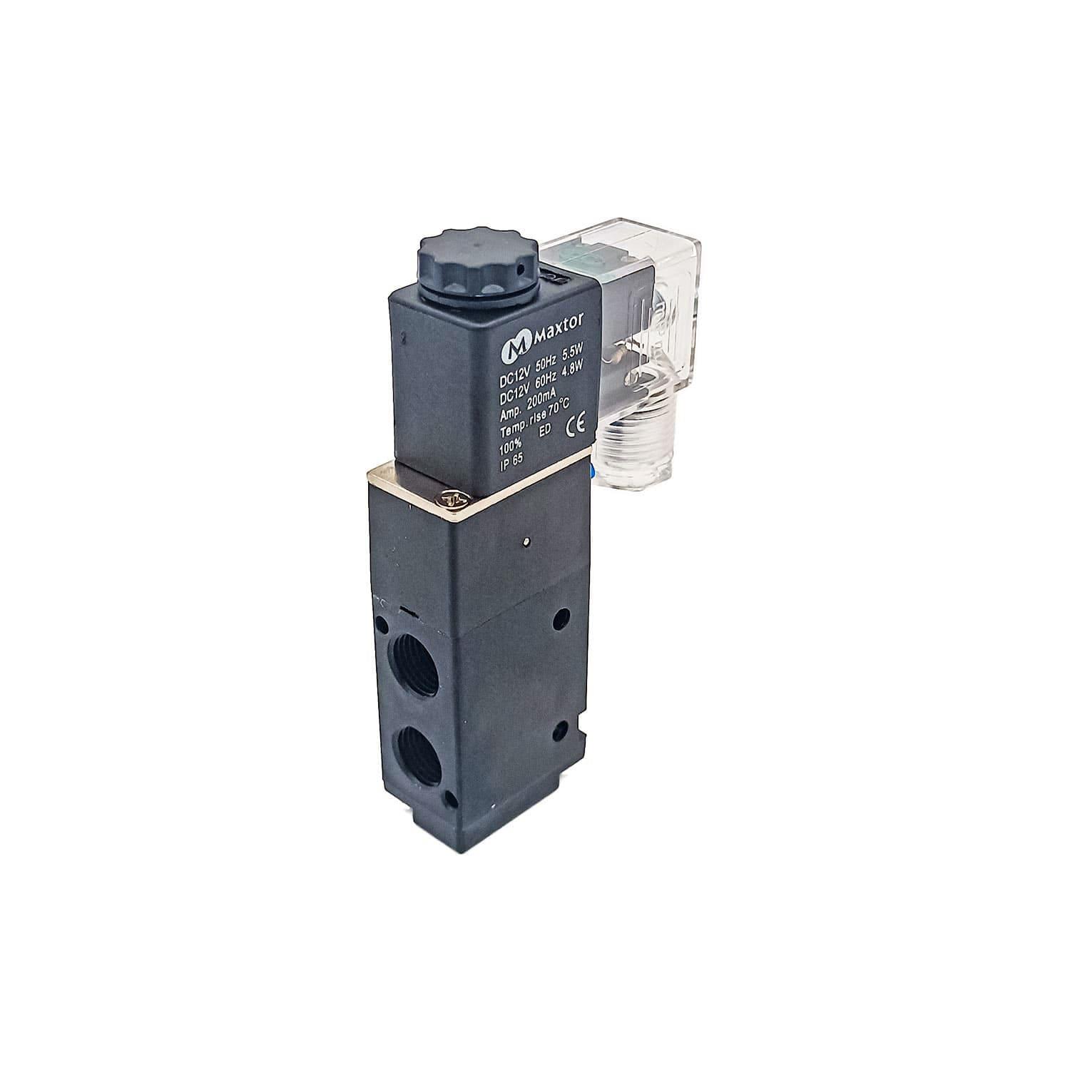Maxtor Tek Bobin Valf 3V210-08 1/4 3/2 DC 12V (Oto Air Valfi)
