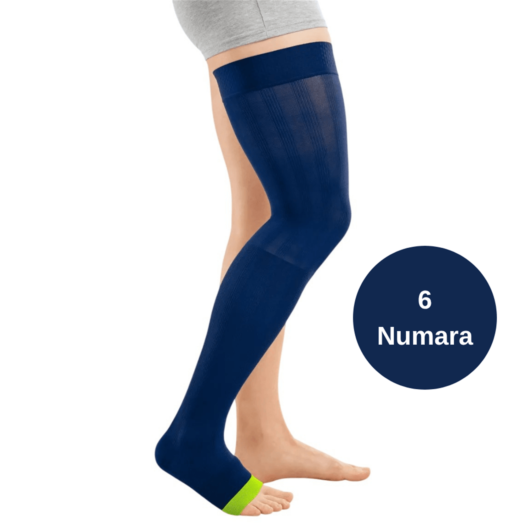 Mediven Rehab One Dizüstü Varis Çorabı - CCL1 - Burnu Açık - Lime/Mavi - 6 Numara