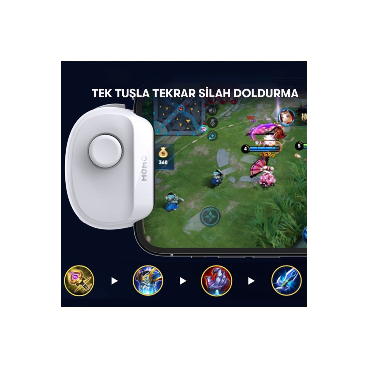 Memo MB01 Oyun Tuşu - Beyaz