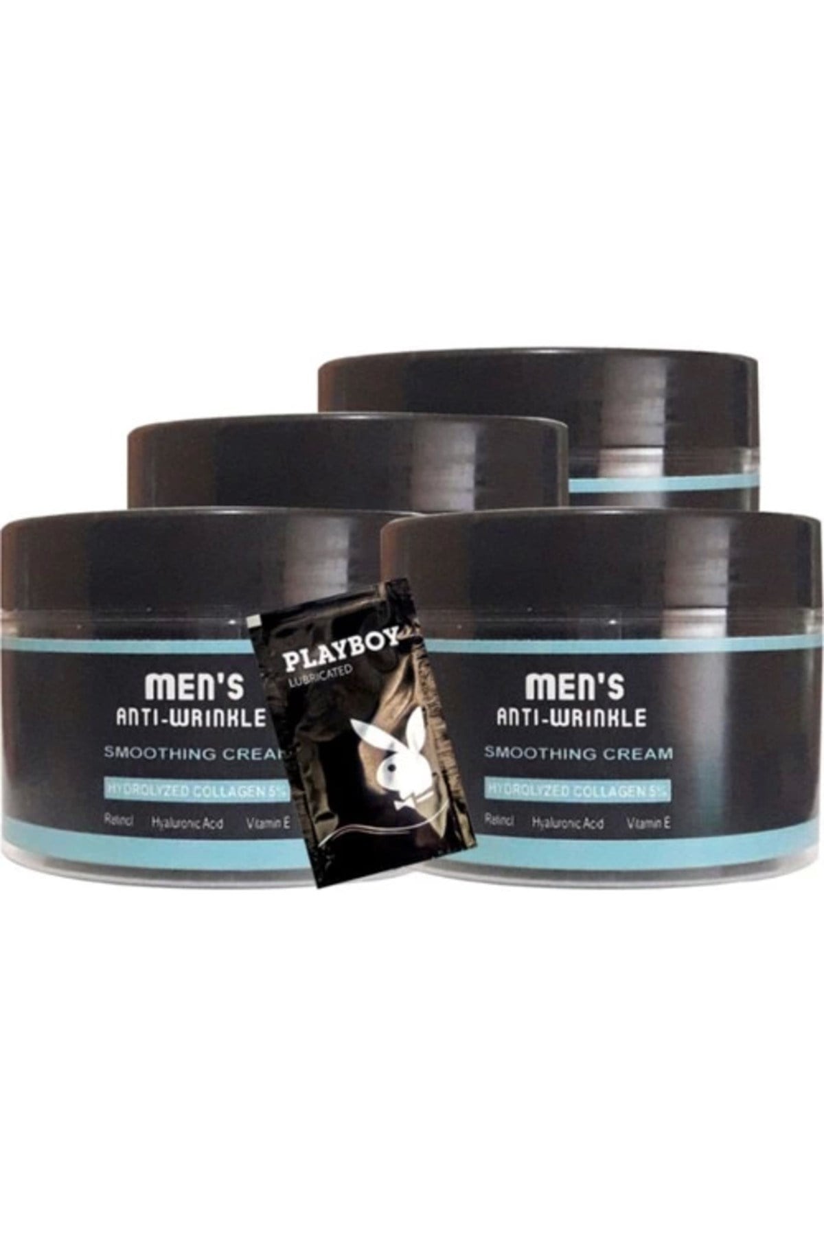 Men's 4 Adet 100 ml Snmp20356 Erkek Yüz Cilt Kremi Antiwrinkle Smoothing Cream + Yanında Jel