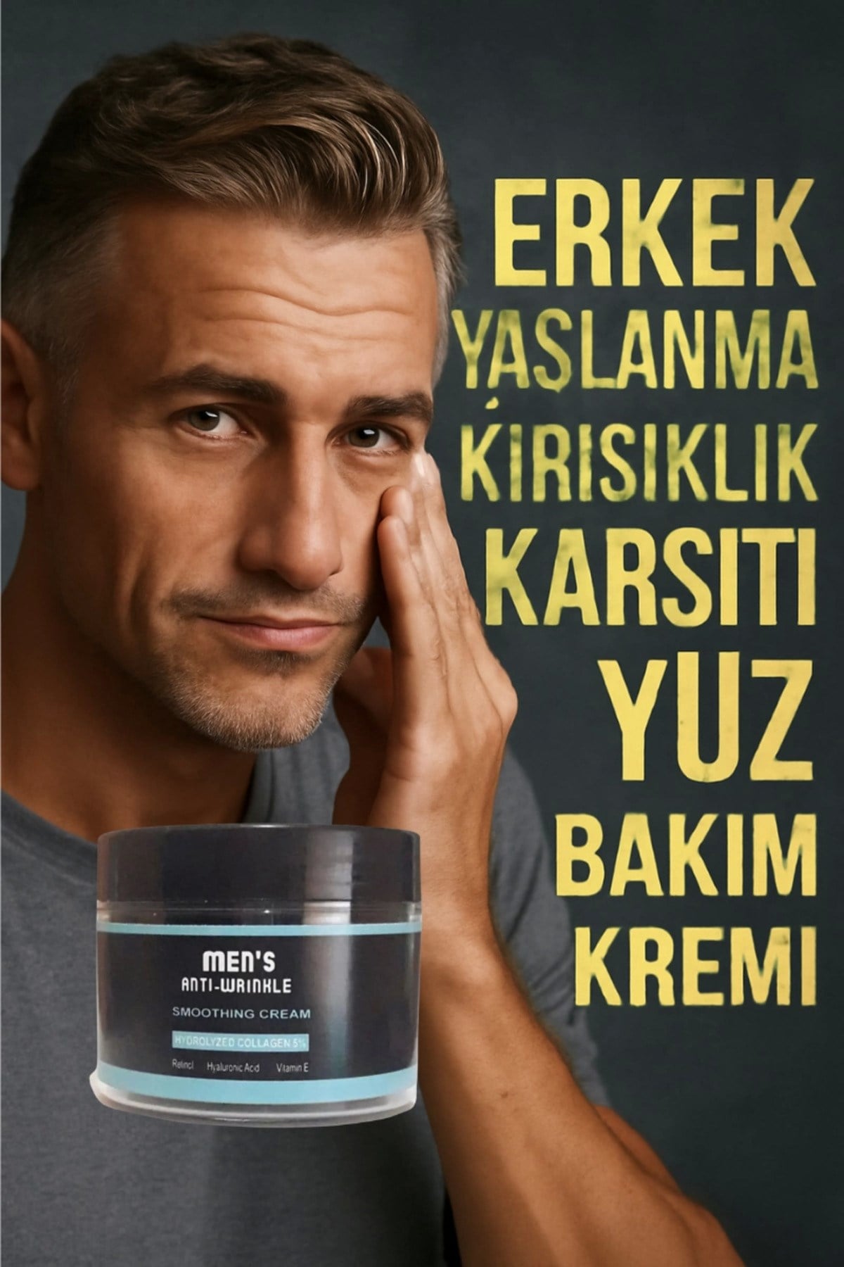 Men's Anti-wrinkle Cream Erkek Yaşlanma Kırışıklık Karşıtı Yüz Bakım Kremi 100 Ml