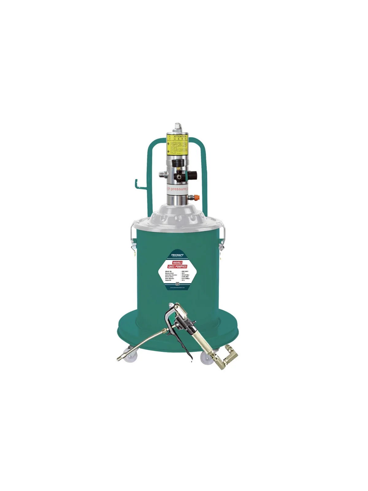MES6001 Havalı Gres Pompalı 35 Litre