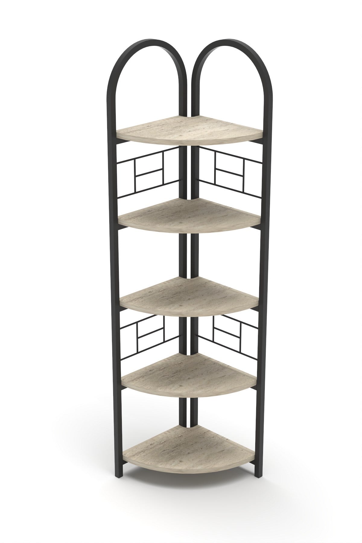 Metal Çiçeklik Kitaplık Bej 151 cm