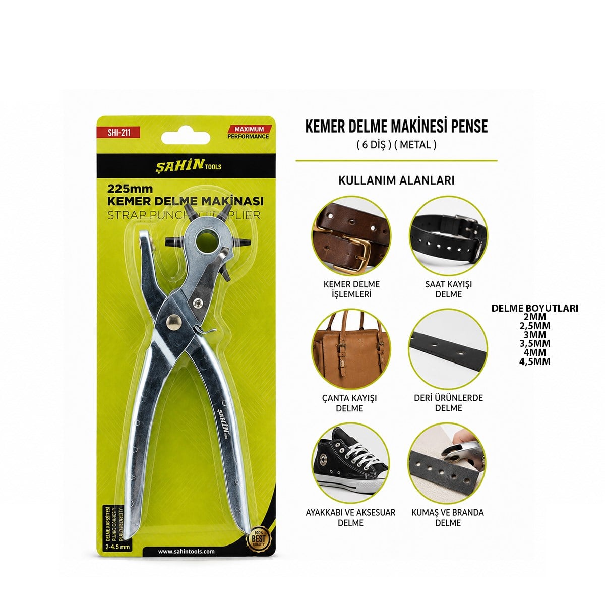Metal Kemer Delme Pensesi (6 Diş)