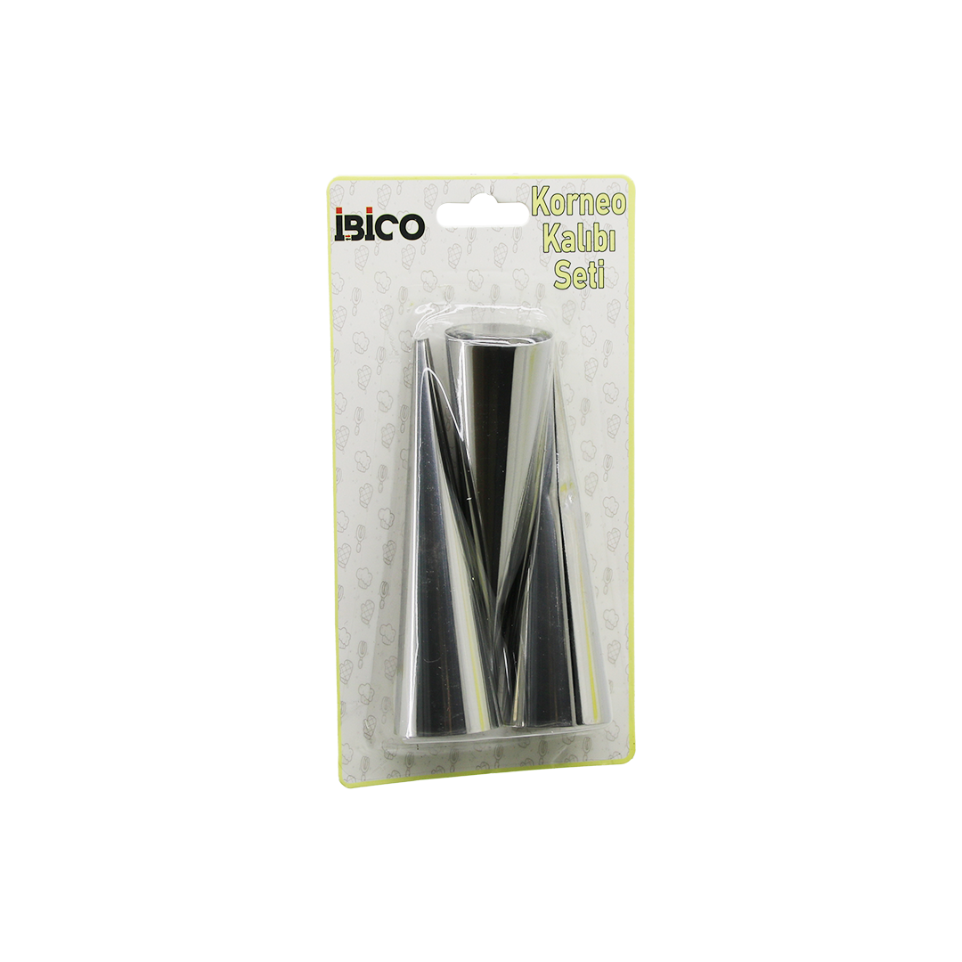 Metal Pasta Dekorasyon Kalıbı 3lü (Çap 3.4 cm x 12 cm)