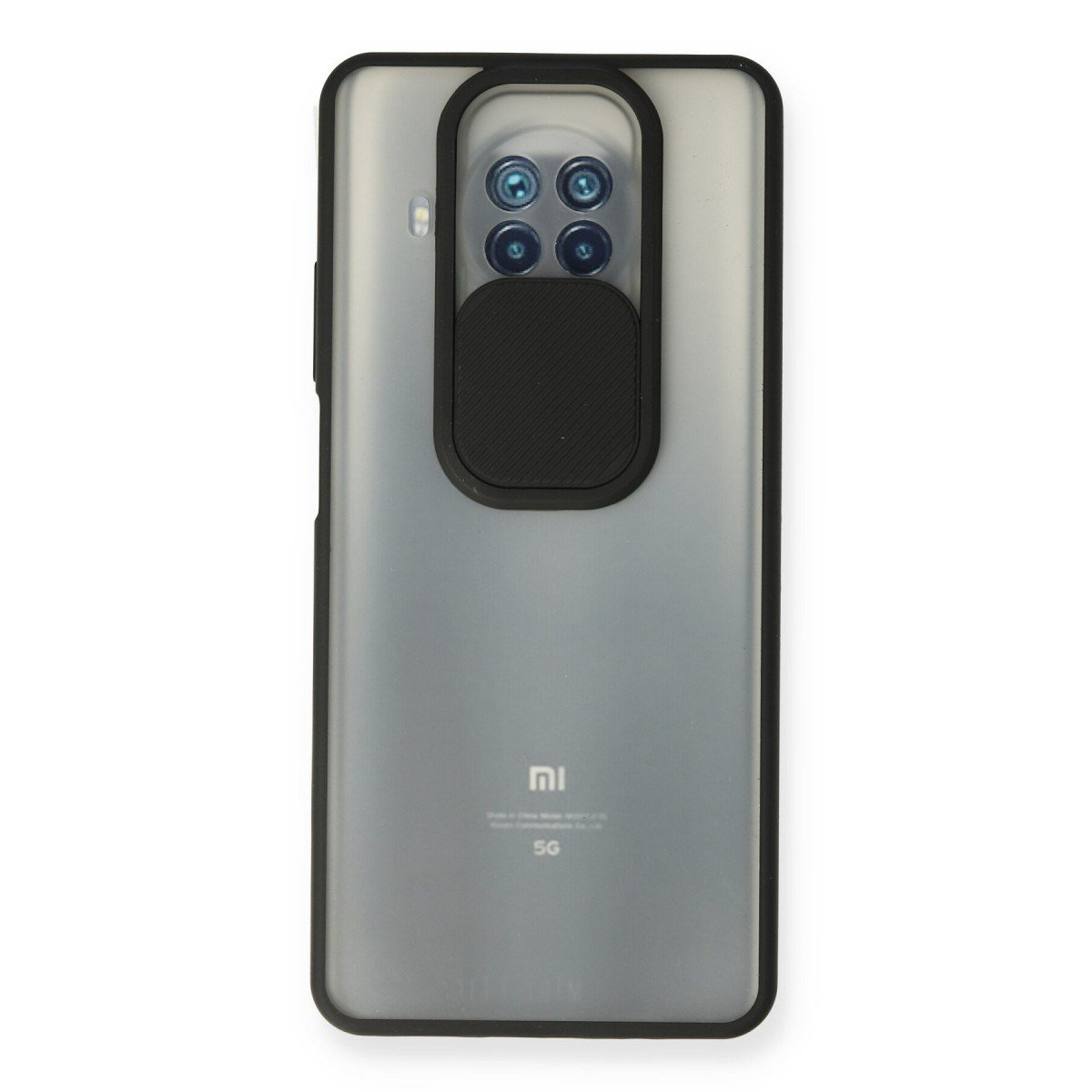 Mi 10T Lite Kılıf Palm Buzlu Kamera Sürgülü Silikon - Siyah