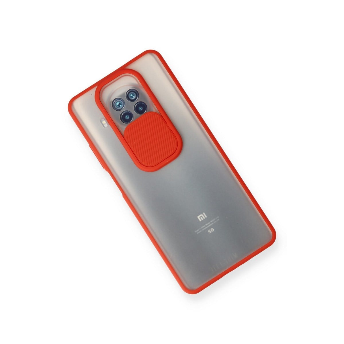 Mi 10T Lite Kılıf Palm Buzlu Kamera Sürgülü Silikon - Kırmızı