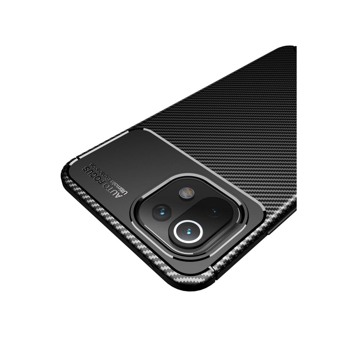 Mİ 11 Lite Kılıf Auto Focus Karbon Kapak - Siyah