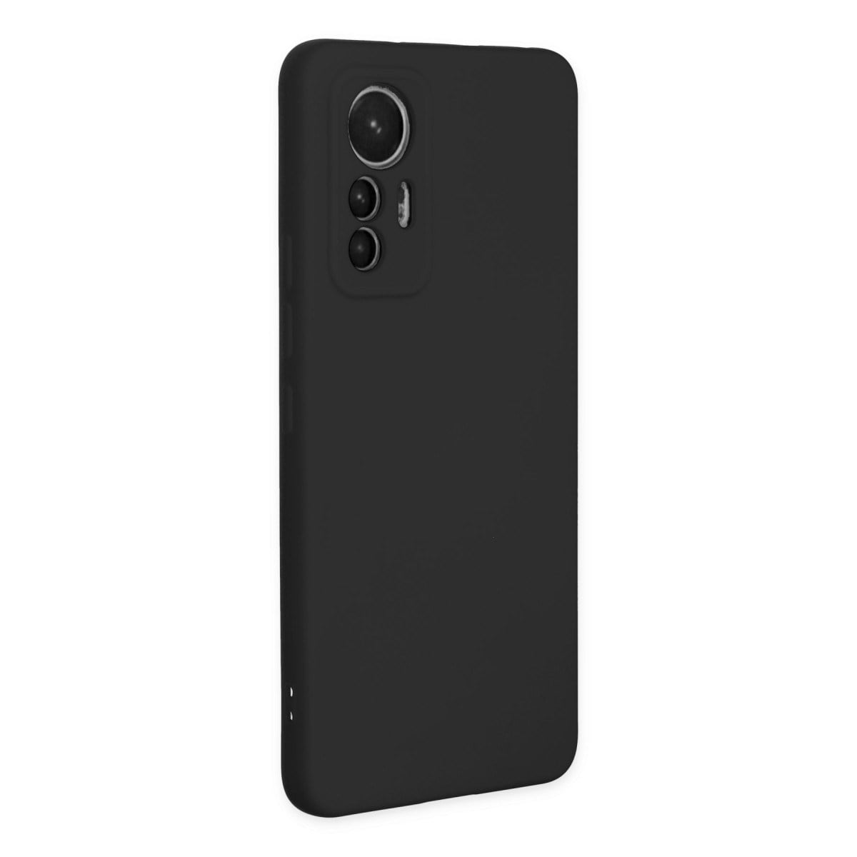 Mi 12 Lite Kılıf Nano içi Kadife Silikon - Siyah