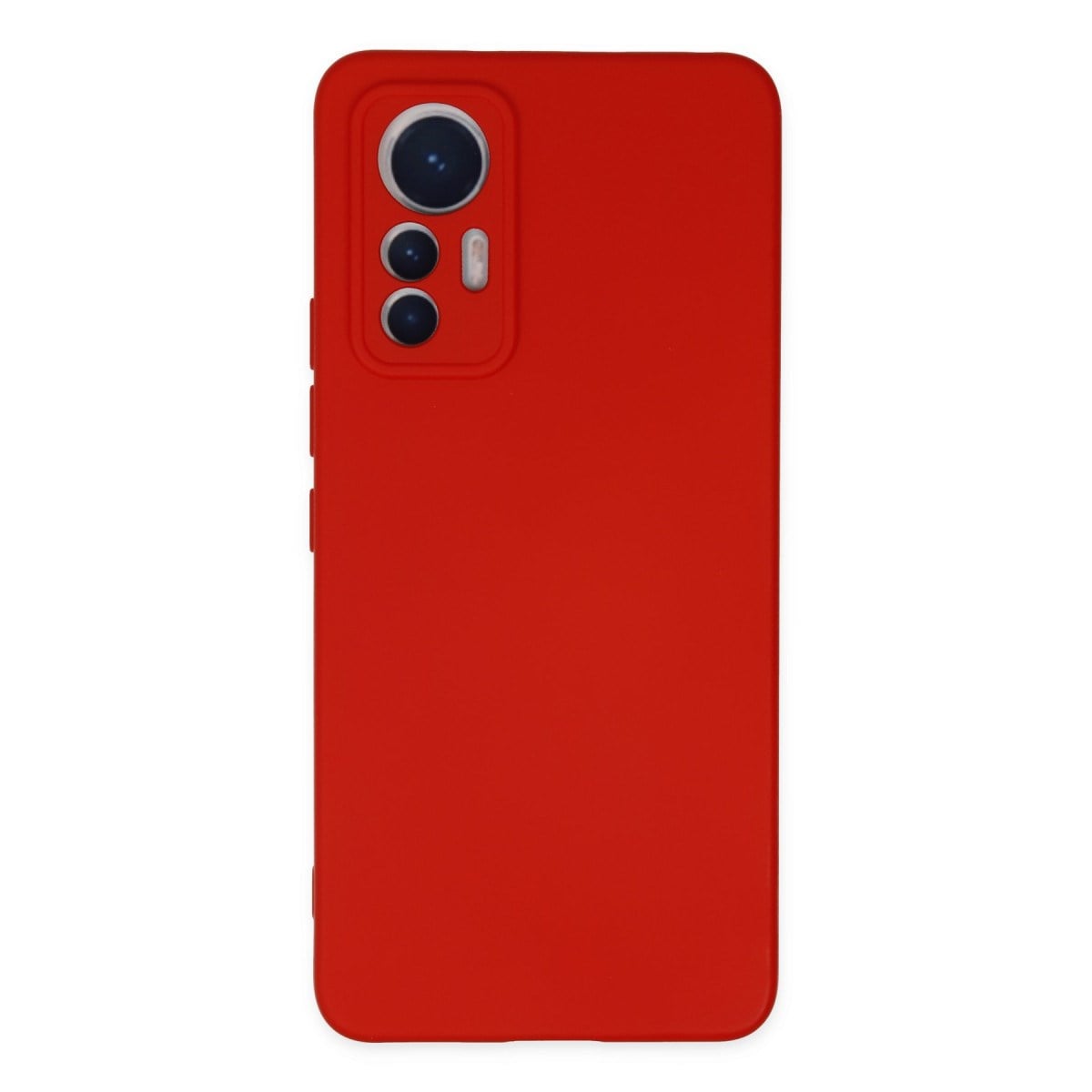 Mi 12 Lite Kılıf Nano içi Kadife Silikon - Kırmızı