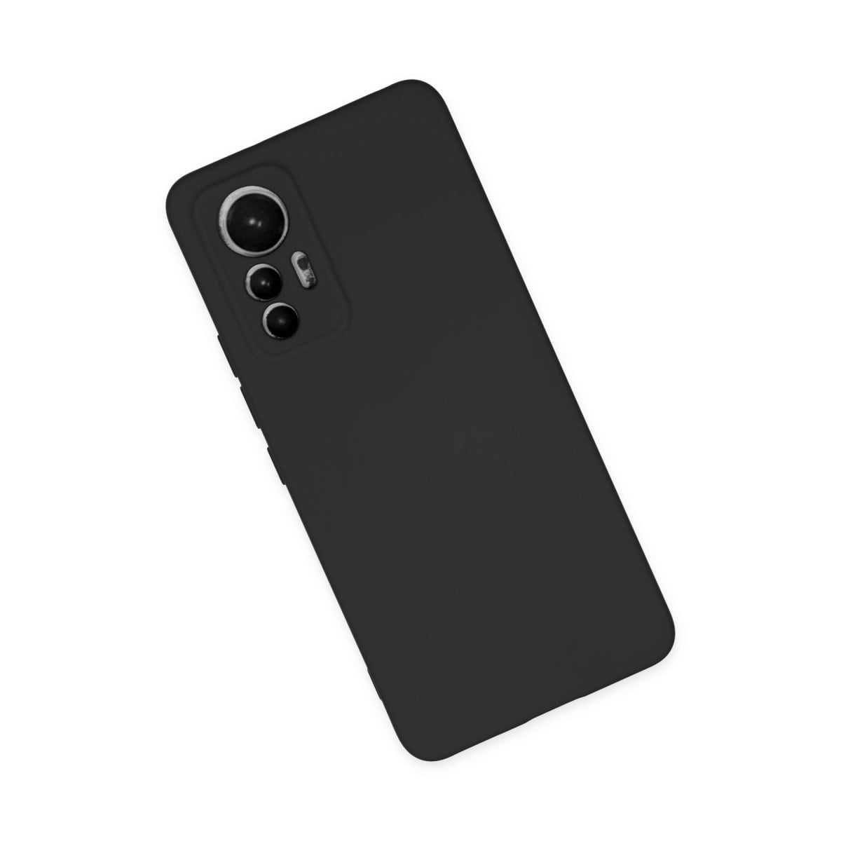 Mi 12 Lite Kılıf Nano içi Kadife Silikon - Siyah