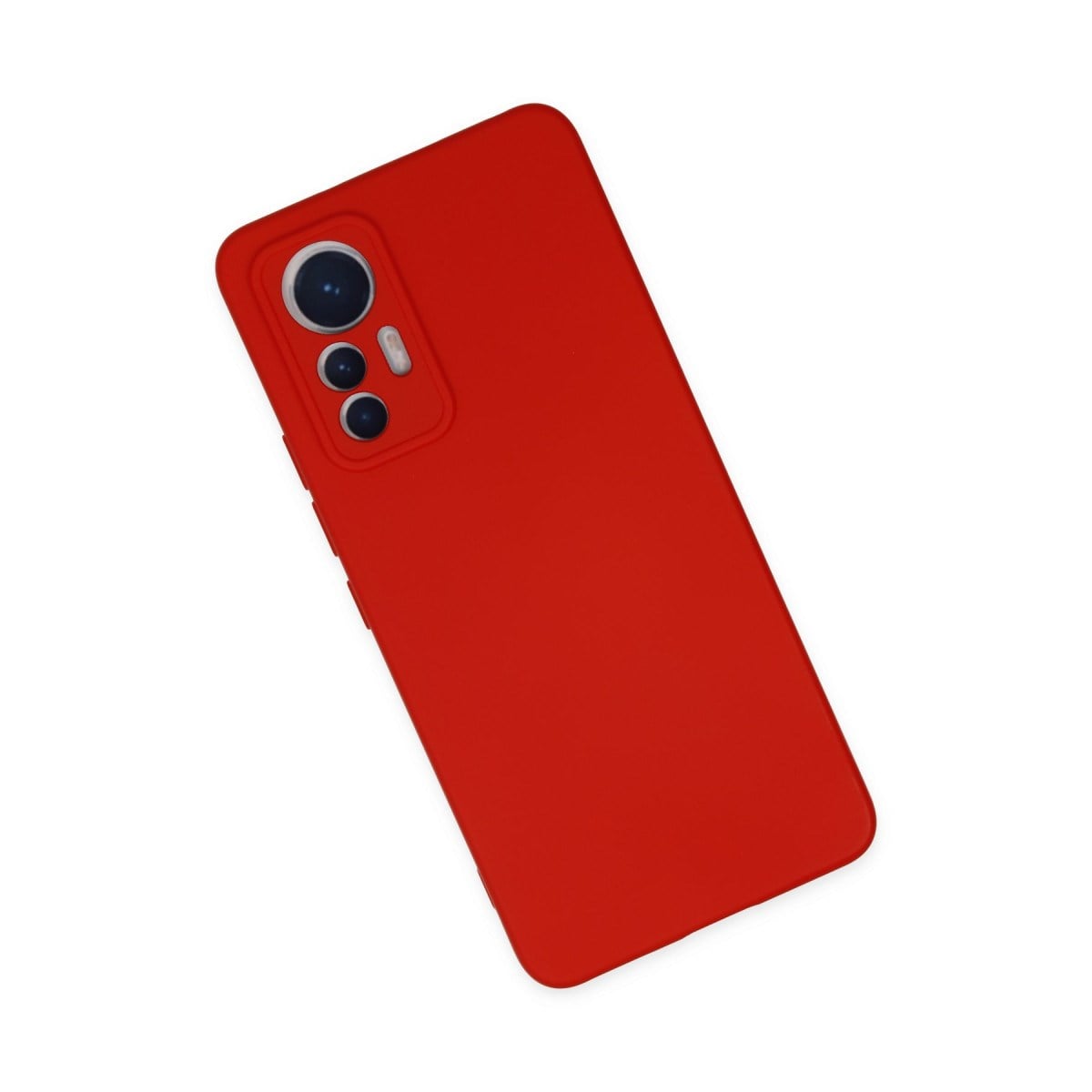 Mi 12 Lite Kılıf Nano içi Kadife Silikon - Kırmızı