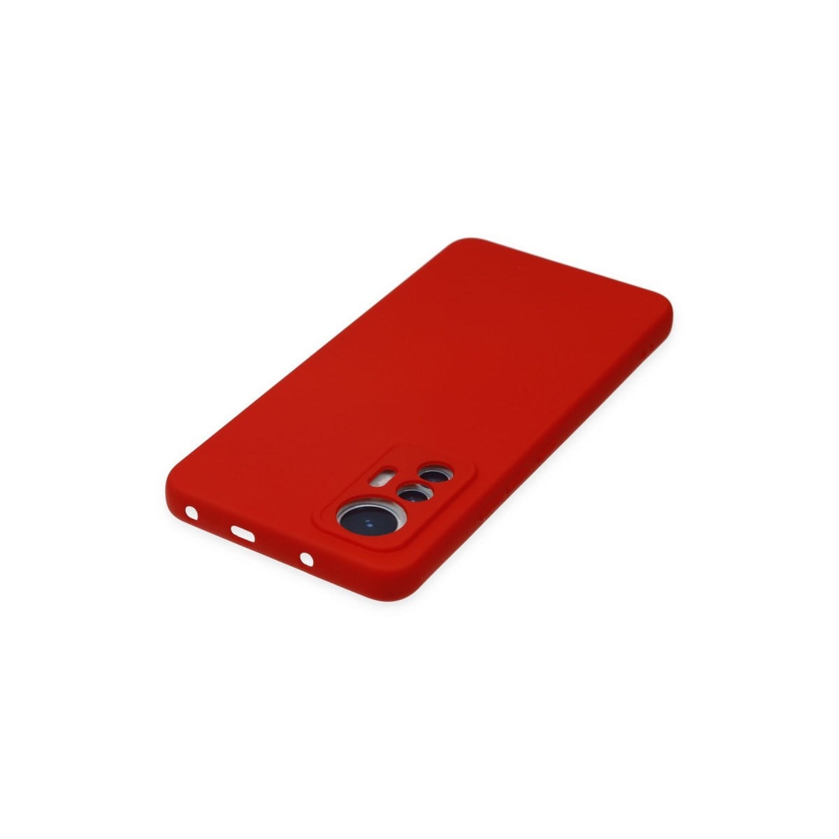 Mi 12 Lite Kılıf Nano içi Kadife Silikon - Kırmızı