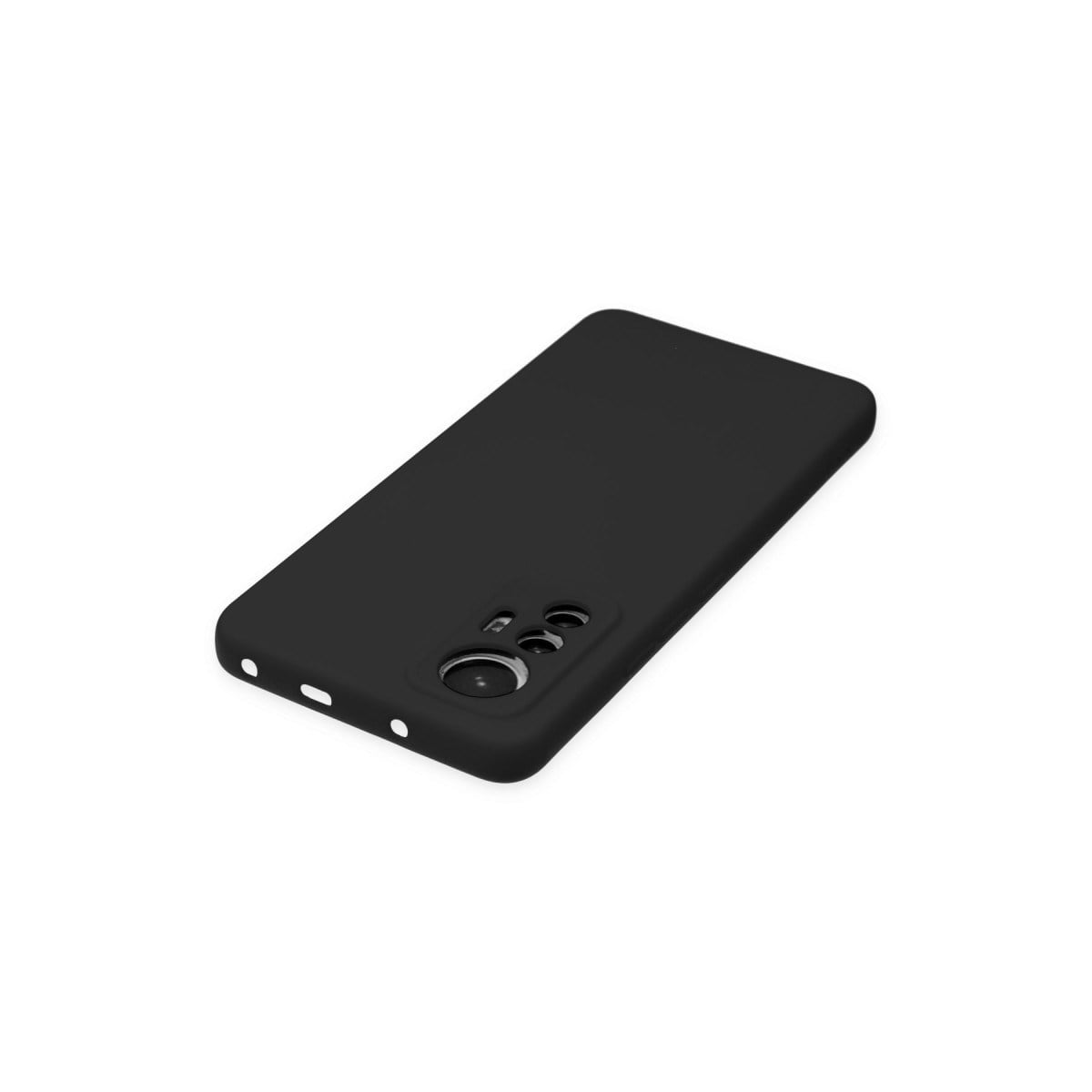 Mi 12 Lite Kılıf Nano içi Kadife Silikon - Siyah