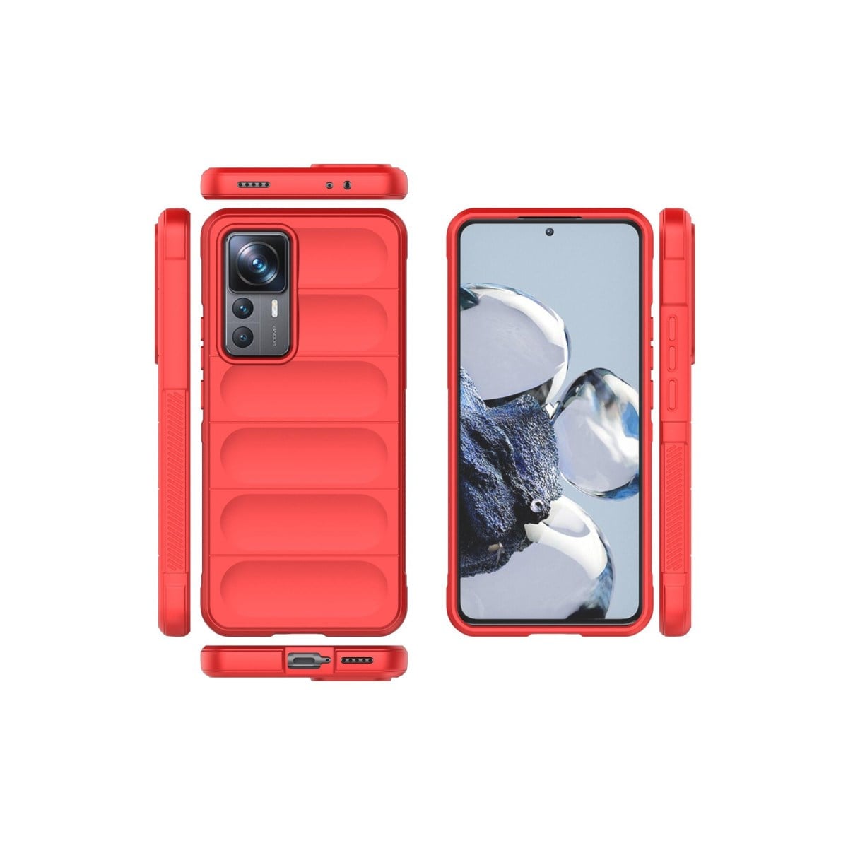 Mi 12T Pro Kılıf Optimum Silikon - Kırmızı