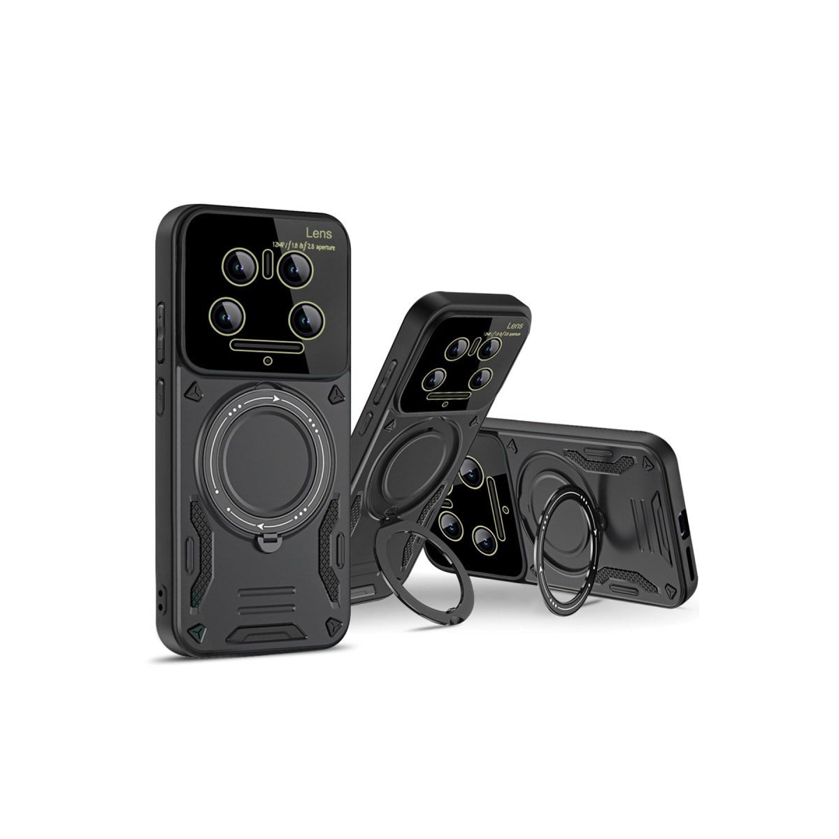 Mi 14 Ultra Kılıf Joy Lens Standlı Kapak - Kırmızı