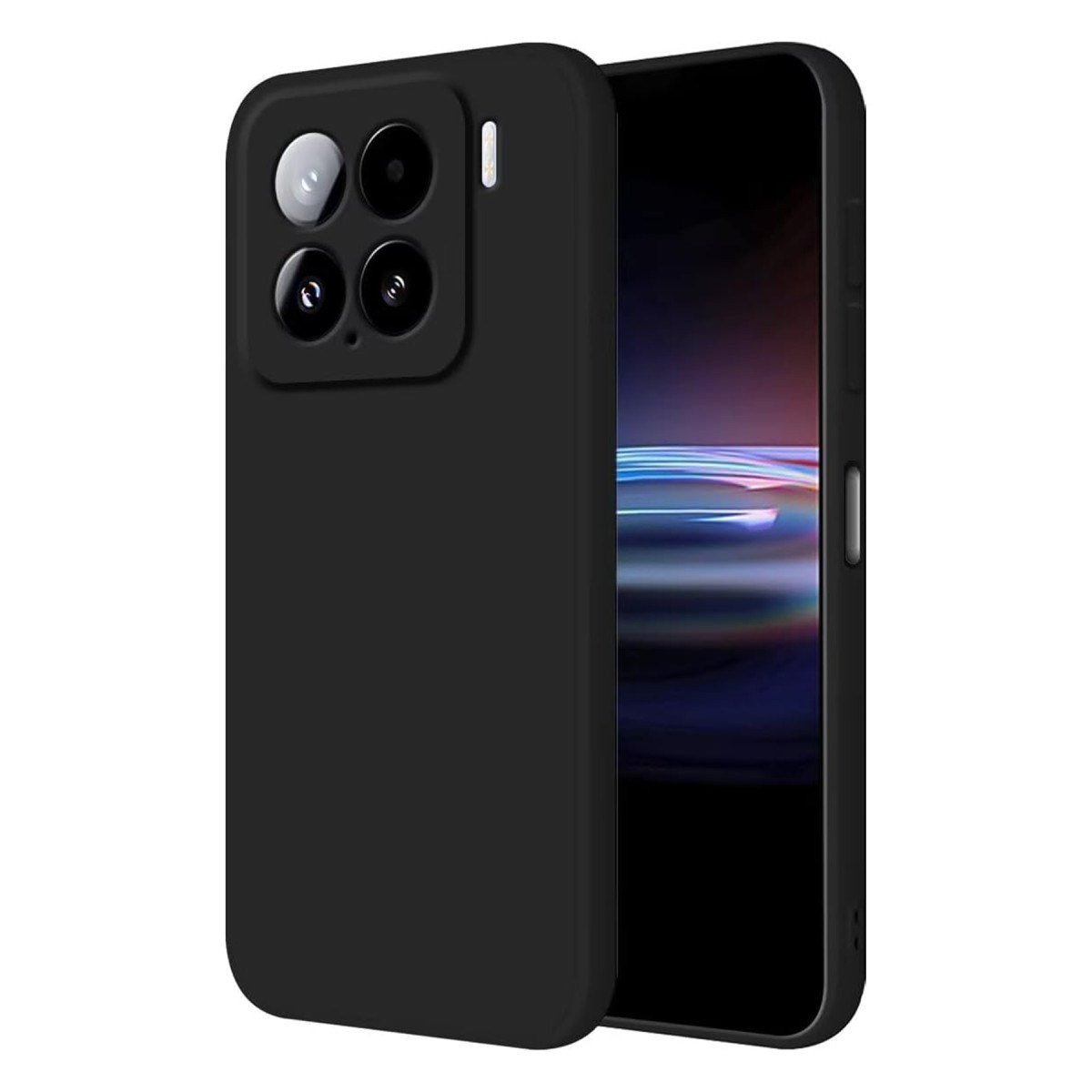 Mi 15 Pro Kılıf Nano içi Kadife Silikon - Siyah