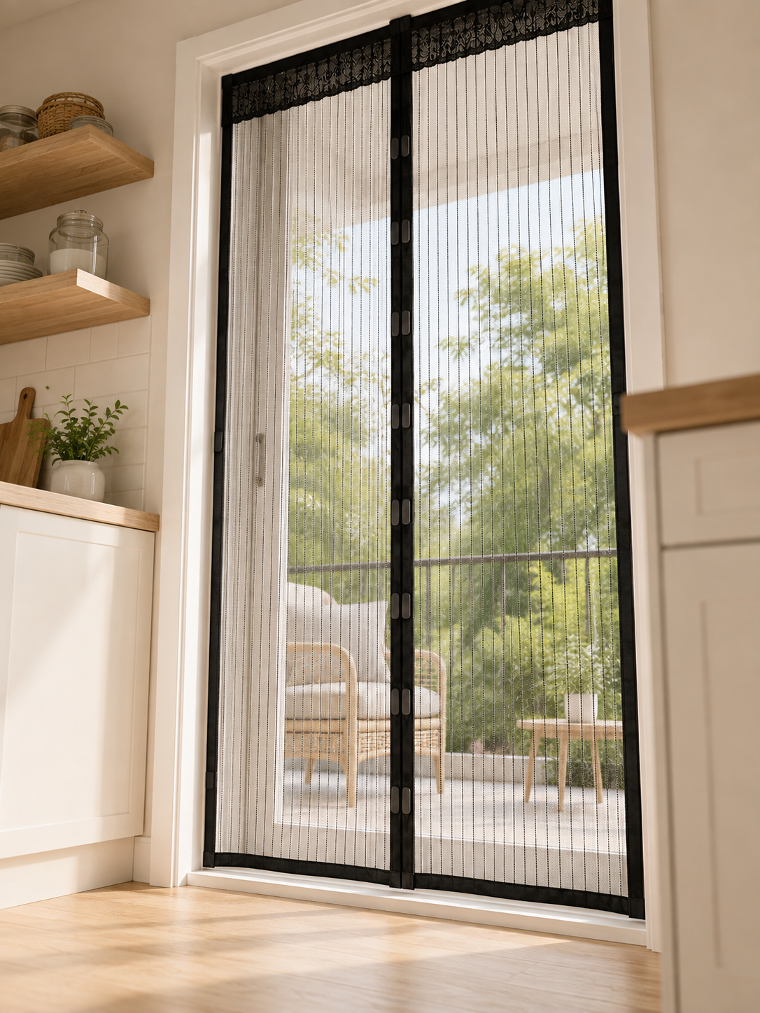 Mıknatıslı File Kapı Sinekliği Balkon Bahçe Teras ve Mutfak İçin Pratik Kullanım
