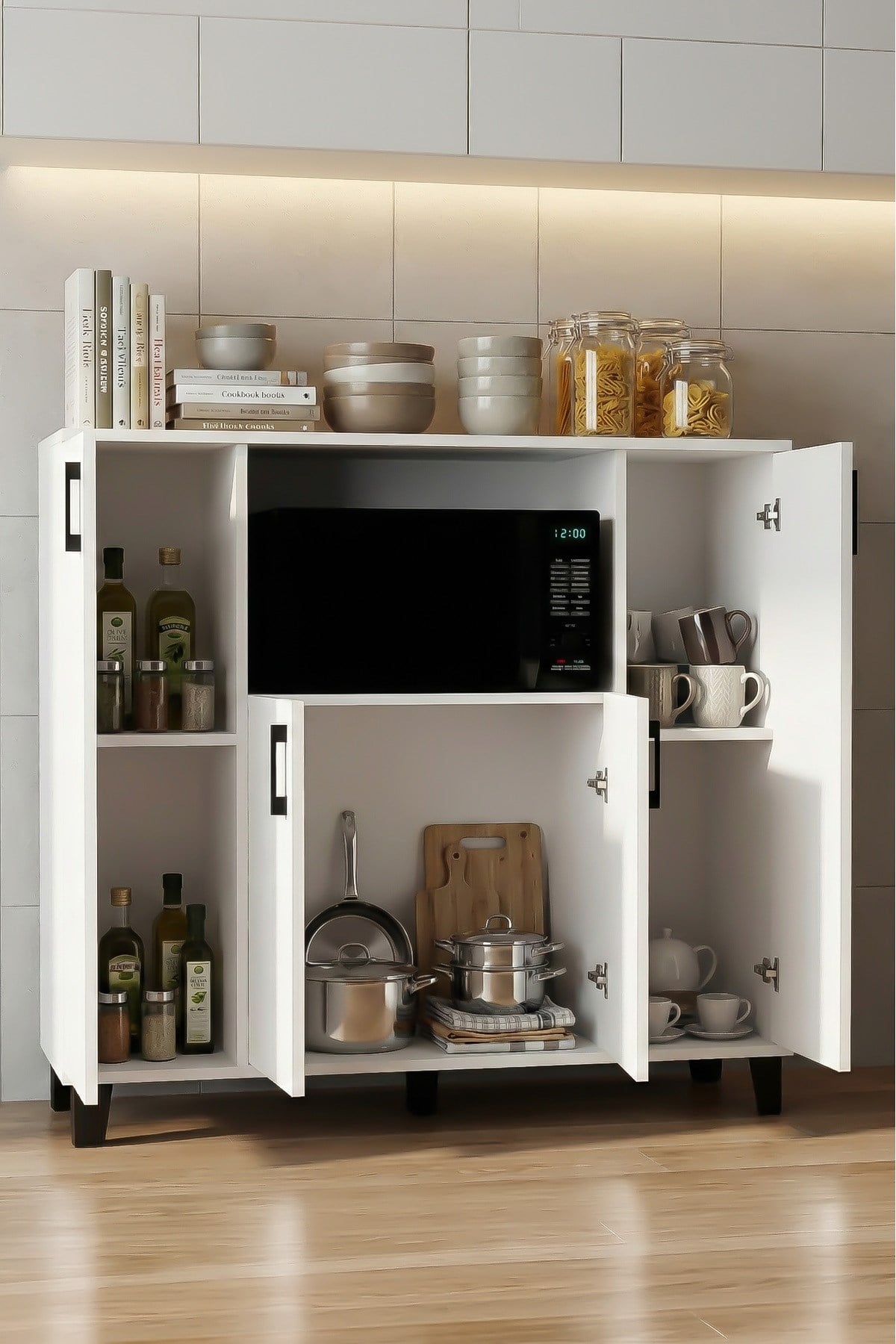 Mikrodalga Dolabı Beyaz 120 cm