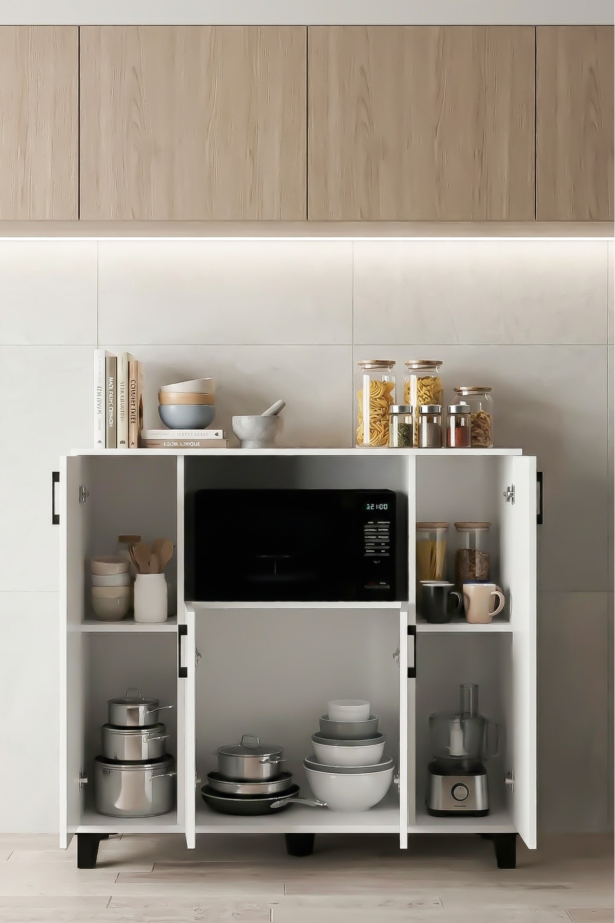 Mikrodalga Dolabı Beyaz 120 cm