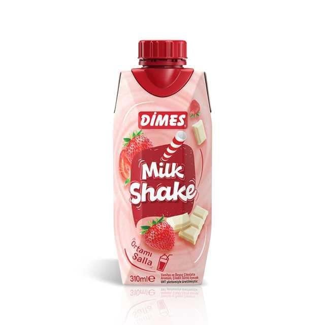 Milkshake Çilekli Beyaz Çikolatalı 310 Ml.
