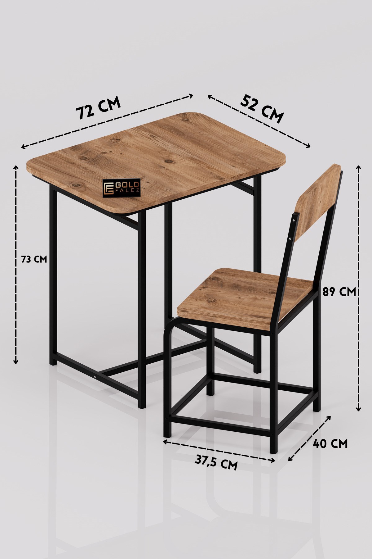 Minör Çalışma Masası Suntalam Kahverengi 72x52