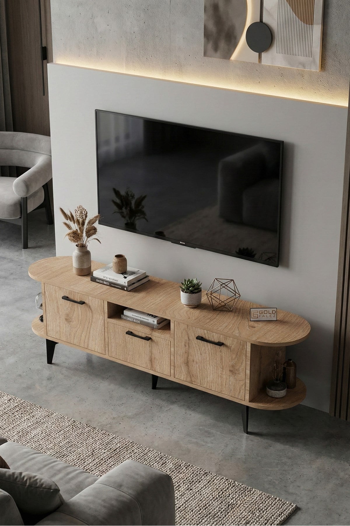 Mira TV Sehpası Suntalam Bej 160x35 cm