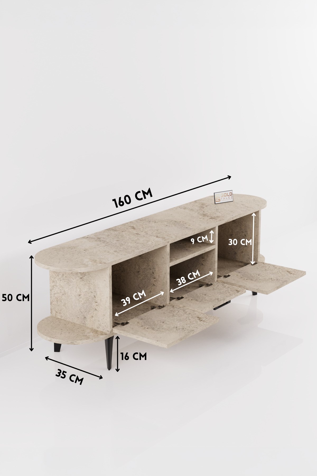 Mira TV Sehpası Suntalam Ekru 160x35 cm