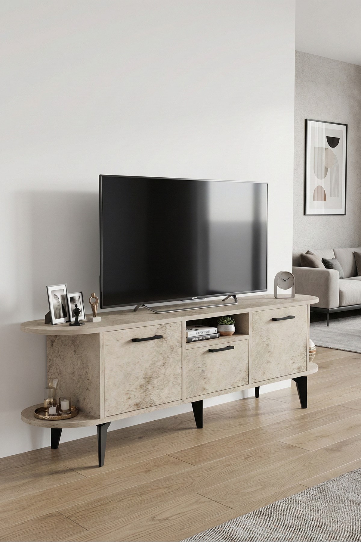 Mira TV Sehpası Suntalam Ekru 160x35 cm