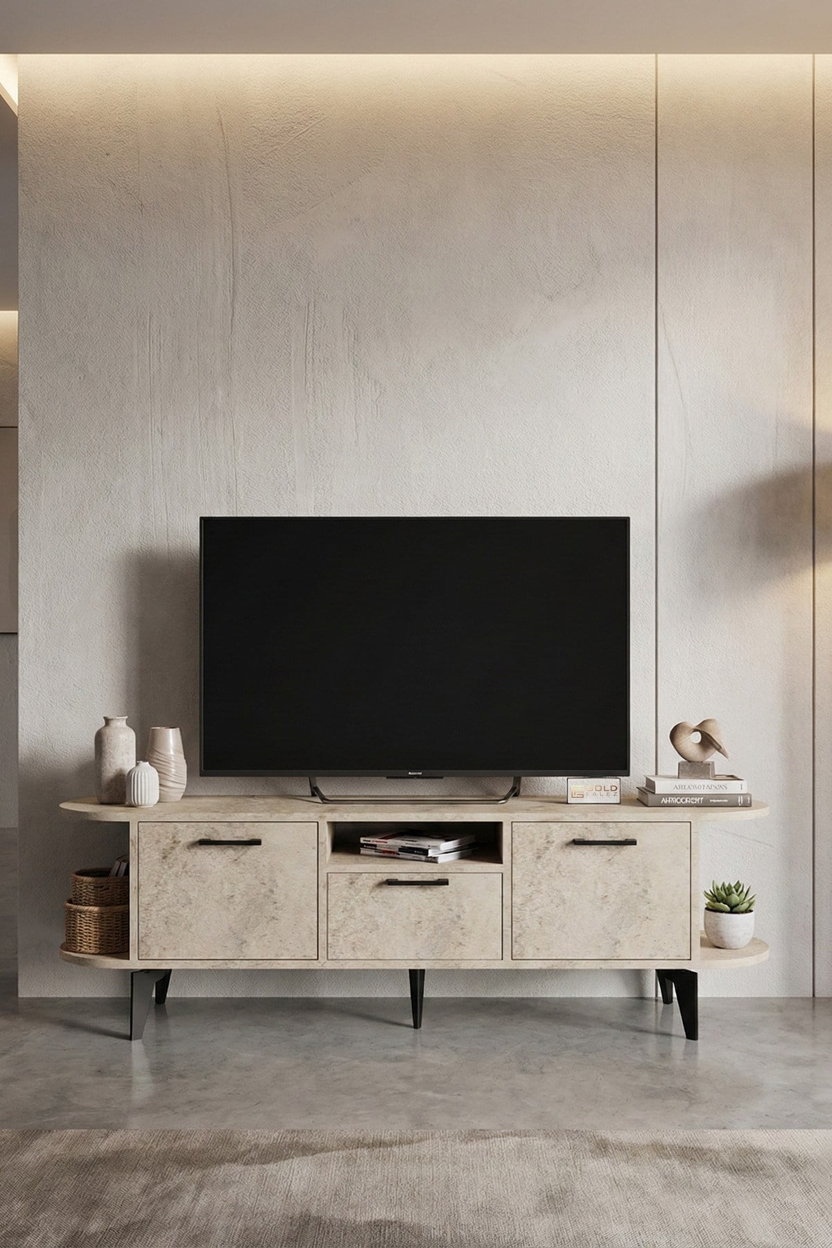Mira TV Sehpası Suntalam Ekru 160x35 cm