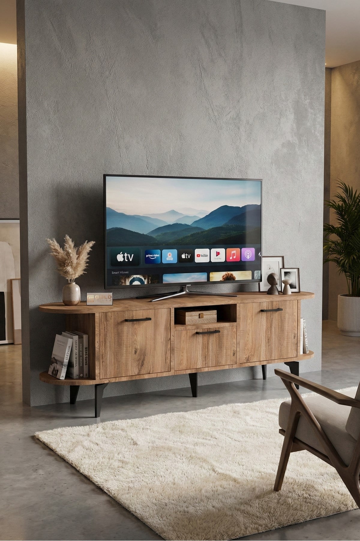 Mira TV Sehpası Suntalam Siyah 160x35 cm