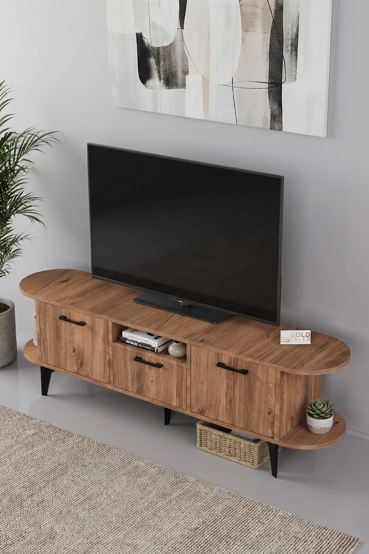 Mira TV Sehpası Suntalam Siyah 160x35 cm