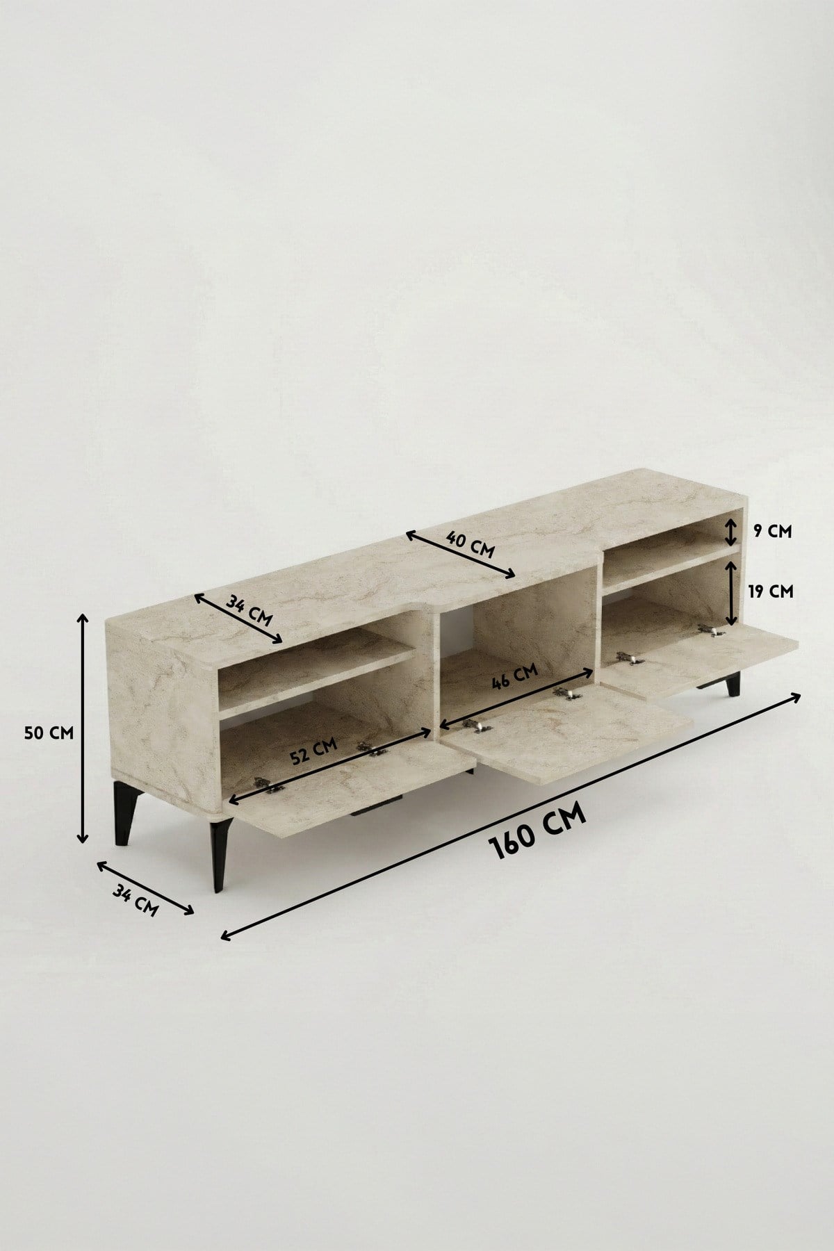 Mistral TV Sehpası Suntalam Ekru 160x40 cm