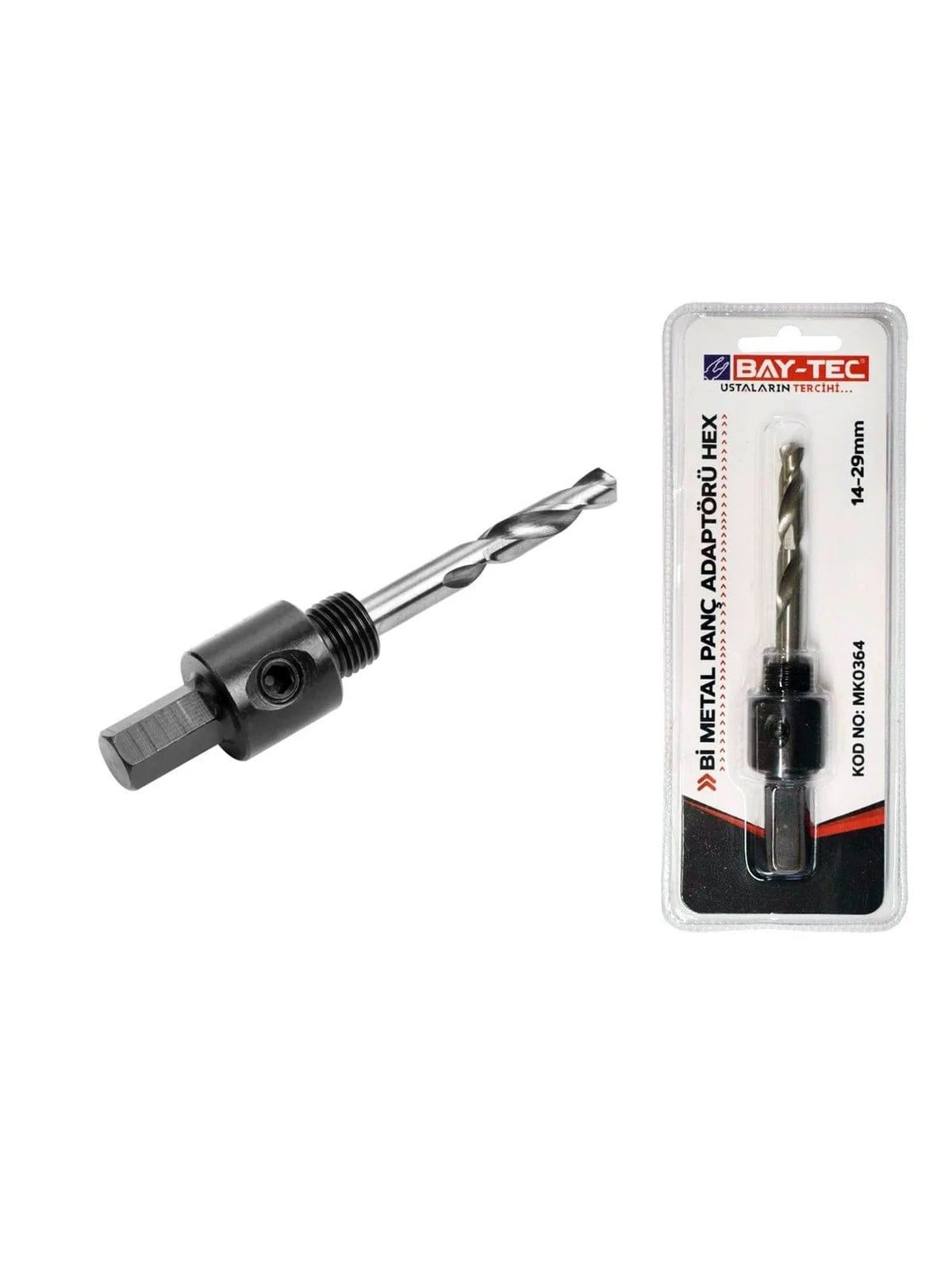 MK0364 Bimetal Panç Adaptörü HEX 14-29 mm