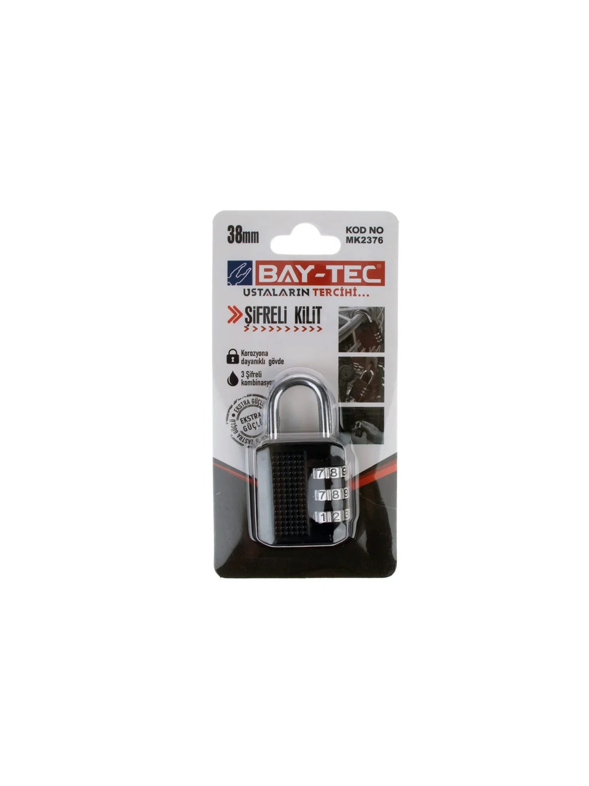 MK2376 Şifreli Asma Kilit 38 mm