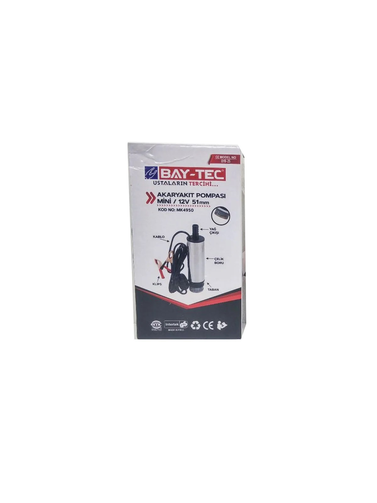 MK4950 12V 51 mm Akaryakıt Mazot Pompası Mini