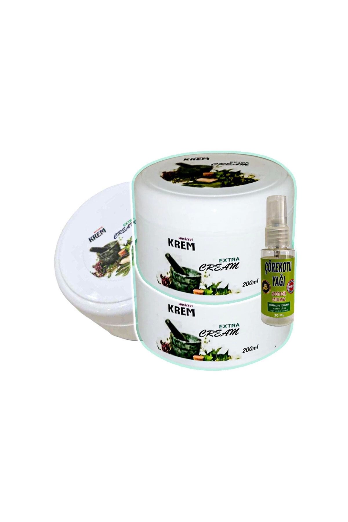 Mucizevi Krem Rahatlatıcı  Bakım Masaj Kremi 3x125 ml+30 ml Çörek Otu Yağı ile