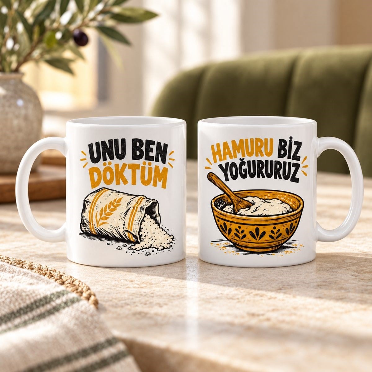 Mutfak Ekibi 2'li Porselen Kupa Seti - MODEL 846
