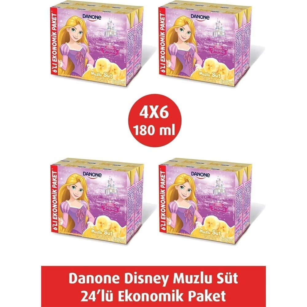 Muzlu UHT Süt 180 ml x 6 Adet Eğlenceli Karakter Seçimi