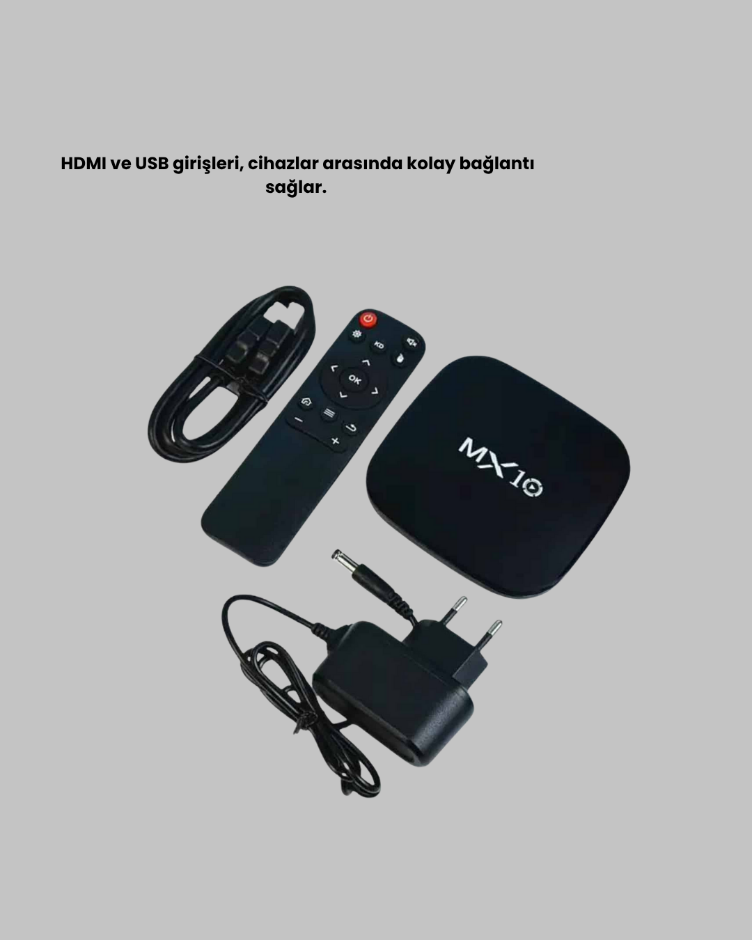 MX Box S 4K Android TV Box – Google Asistan, Dolby Ses, 8 GB Hafıza, Chromecast Desteği