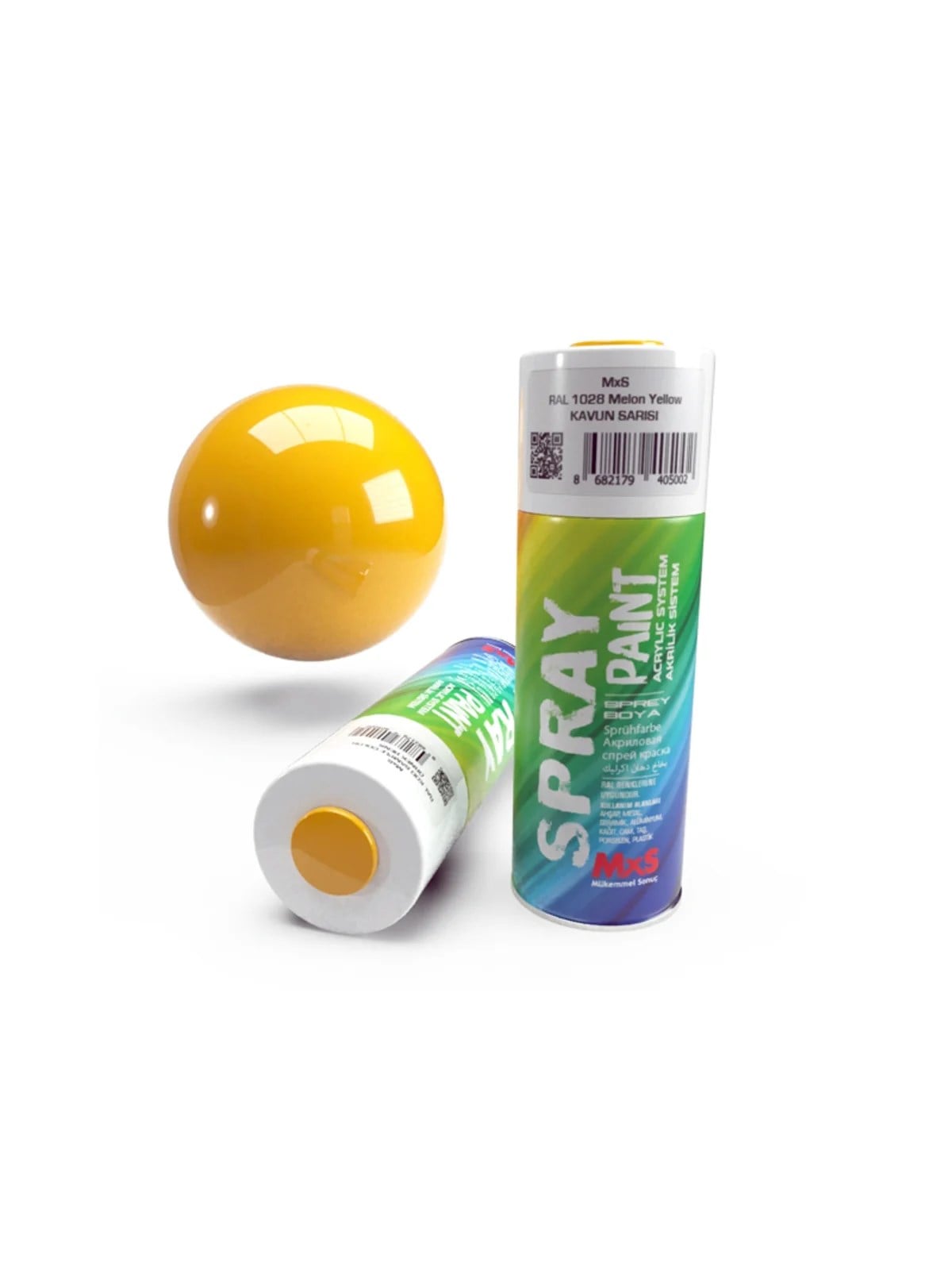 MXS Akrilik Sprey Boya RAL 1028 Kavun Sarı