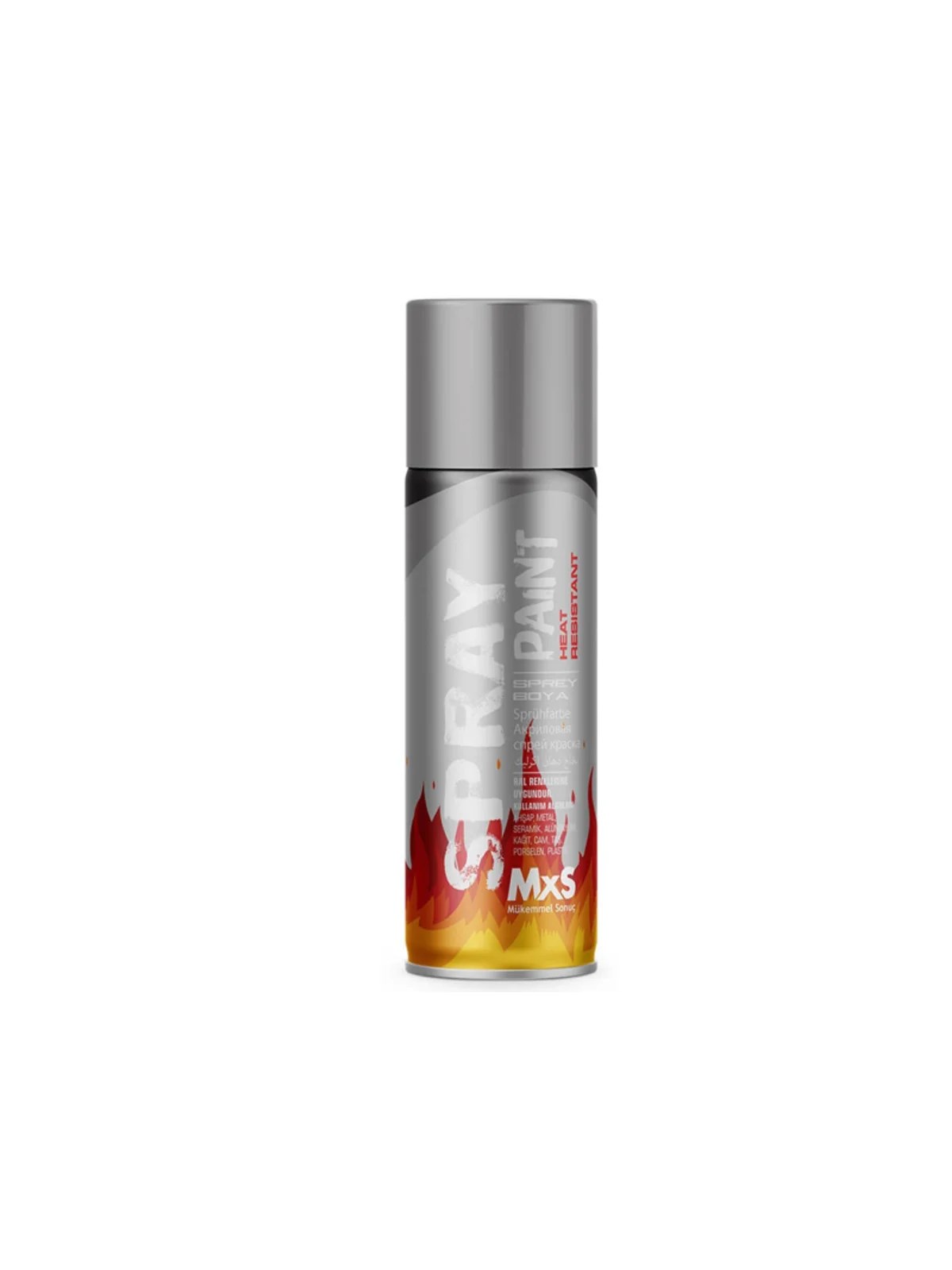 MXS Isıya Dayanıklı Sprey Boya Gümüş Renk   400ml